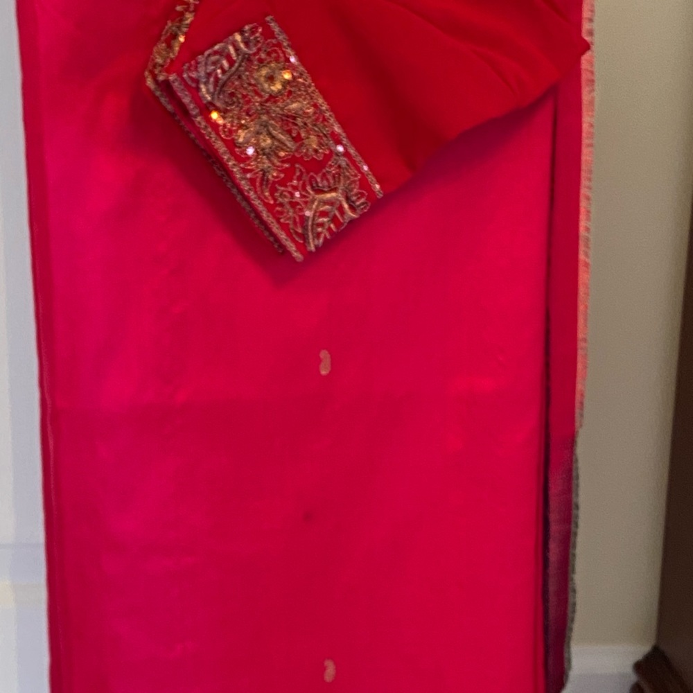 Indian outfit: Saree with matching blouse